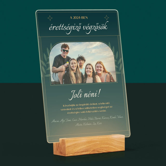 Monogram: Köszönet A Tanítónak - Akrilüvegre Nyomtatott Kép