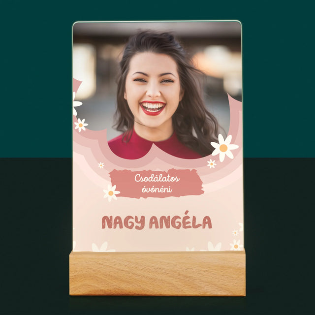 Fotó És Felirat: Csodálatos Óvónéni - Akrilüvegre Nyomtatott Kép