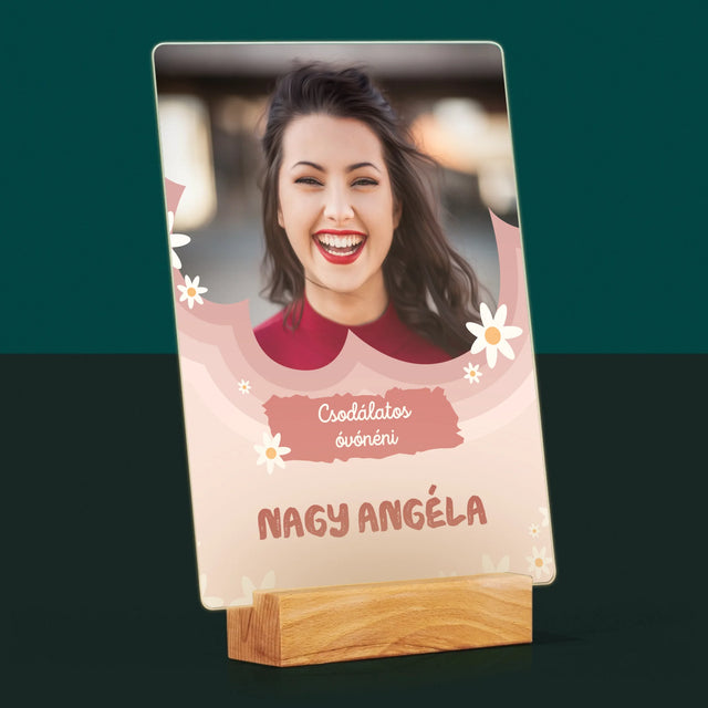 Fotó És Felirat: Csodálatos Óvónéni - Akrilüvegre Nyomtatott Kép