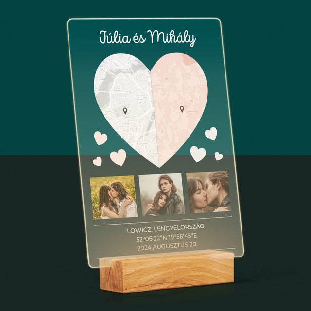 Városi Térkép: A Fél Szív - Akrilüvegre Nyomtatott Kép