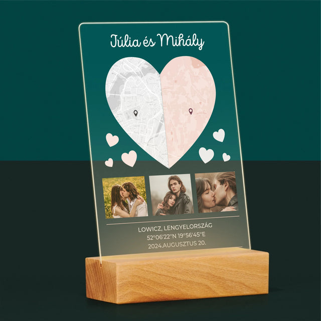 Városi Térkép: A Fél Szív - Akrilüvegre Nyomtatott Kép