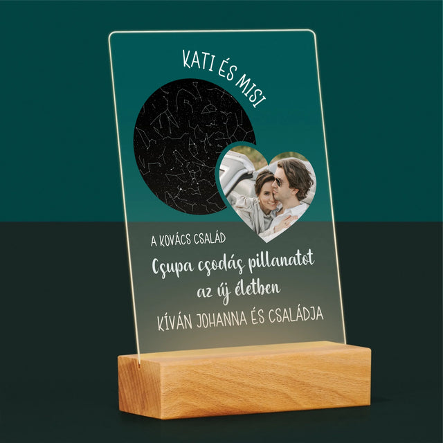 Csillagtérkép: Belépés Az Új Életbe Házasság - Akrilüvegre Nyomtatott Kép