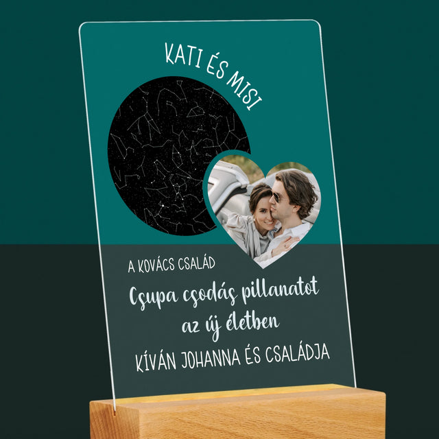 Csillagtérkép: Belépés Az Új Életbe Házasság - Akrilüvegre Nyomtatott Kép