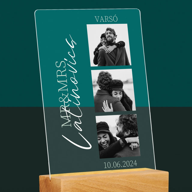 Fotókollázs: Mr&Mrs Esküvői - Akrilüvegre Nyomtatott Kép