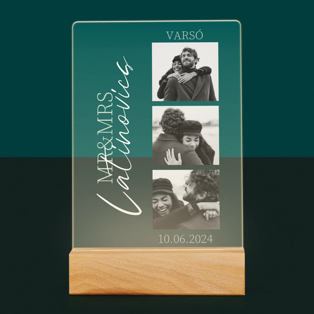 Fotókollázs: Mr&Mrs Esküvői - Akrilüvegre Nyomtatott Kép