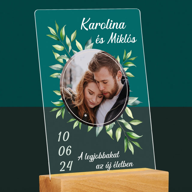 Fotó És Felirat: Esküvői Címkék - Akrilüvegre Nyomtatott Kép