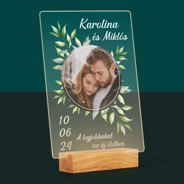 Fotó És Felirat: Esküvői Címkék - Akrilüvegre Nyomtatott Kép