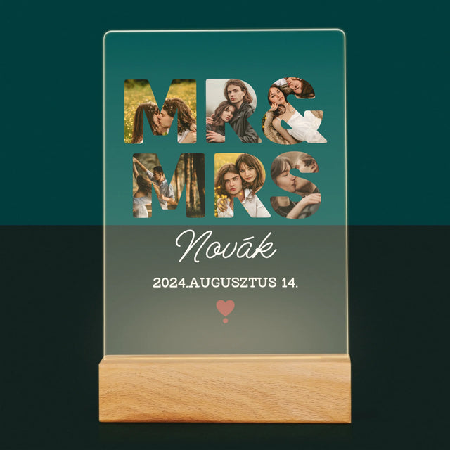Szó Fotókból: Mr&Mrs - Akrilüvegre Nyomtatott Kép