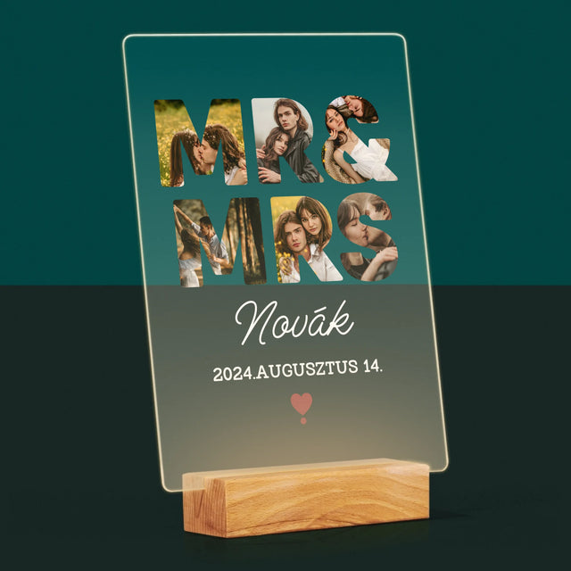Szó Fotókból: Mr&Mrs - Akrilüvegre Nyomtatott Kép
