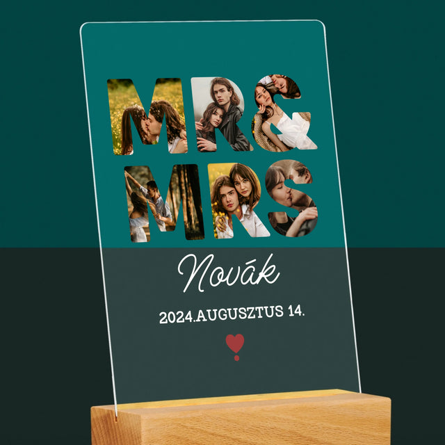 Szó Fotókból: Mr&Mrs - Akrilüvegre Nyomtatott Kép