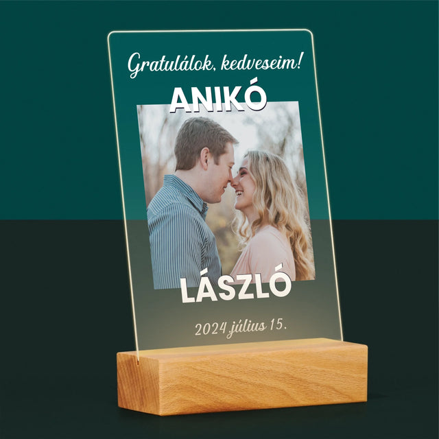 Fotó És Felirat: Házassági Jókívánságok - Akrilüvegre Nyomtatott Kép