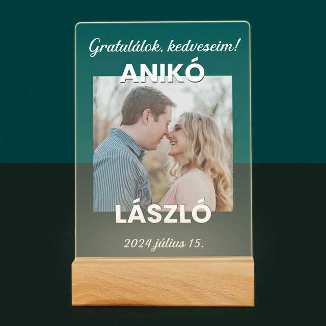 Fotó És Felirat: Házassági Jókívánságok - Akrilüvegre Nyomtatott Kép