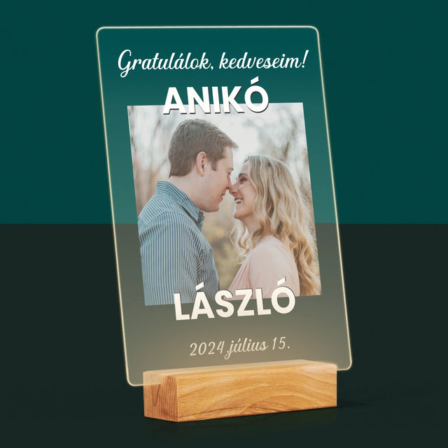 Fotó És Felirat: Házassági Jókívánságok - Akrilüvegre Nyomtatott Kép