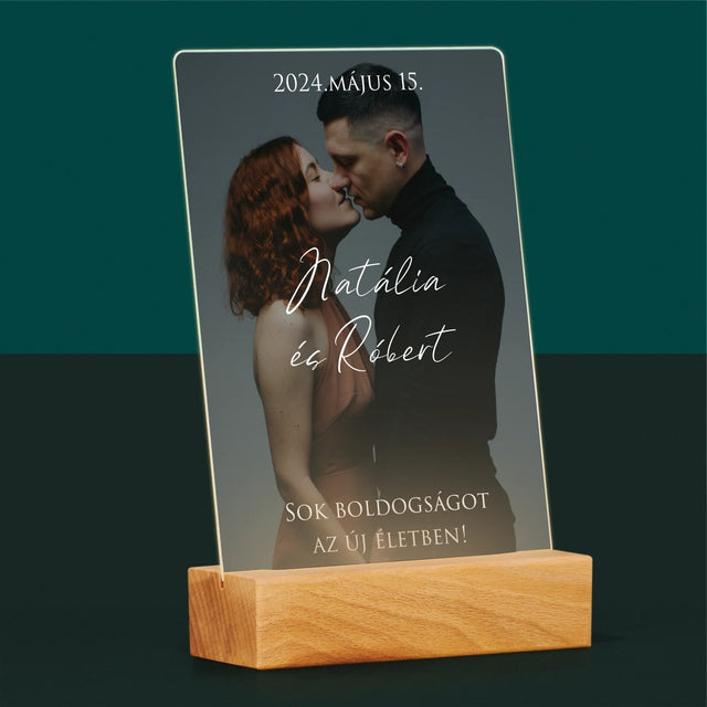 Fotó És Felirat: Esküvői Fotó Jókívánságok - Akrilüvegre Nyomtatott Kép