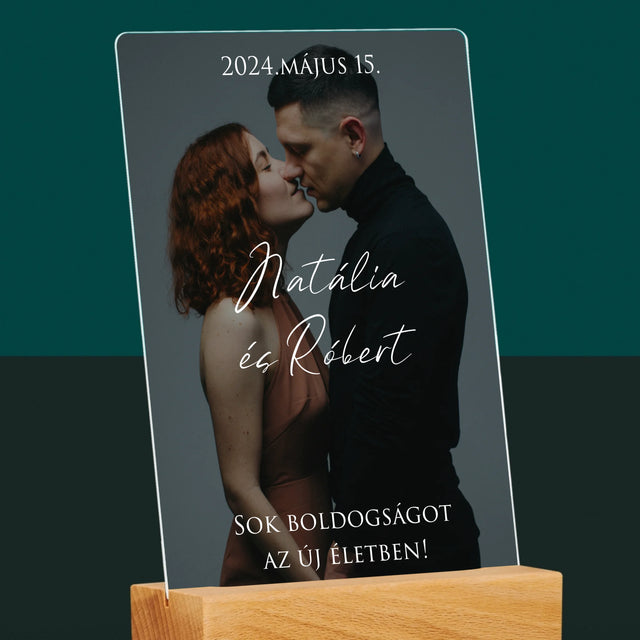 Fotó És Felirat: Esküvői Fotó Jókívánságok - Akrilüvegre Nyomtatott Kép