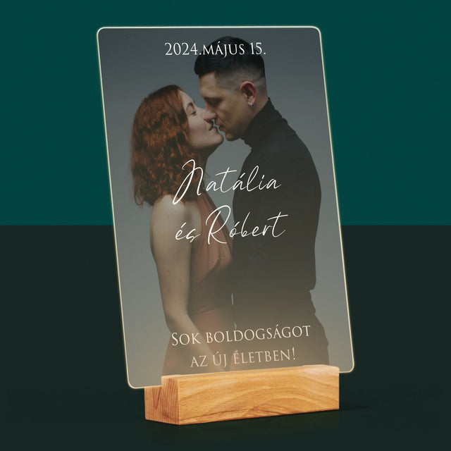 Fotó És Felirat: Esküvői Fotó Jókívánságok - Akrilüvegre Nyomtatott Kép