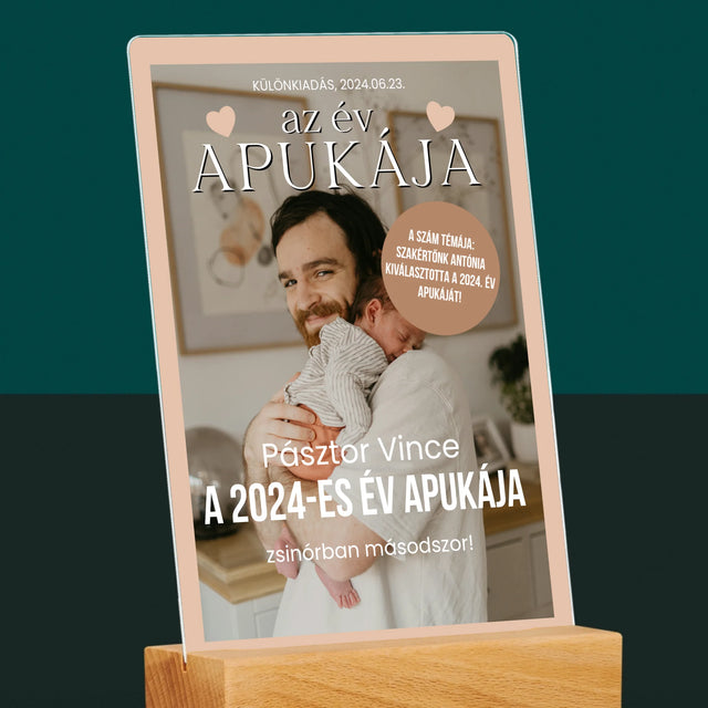 Újság Címlap: Az Év Apukája - Akrilüvegre Nyomtatott Kép