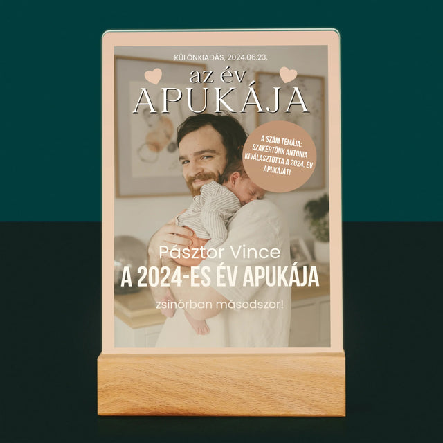 Újság Címlap: Az Év Apukája - Akrilüvegre Nyomtatott Kép