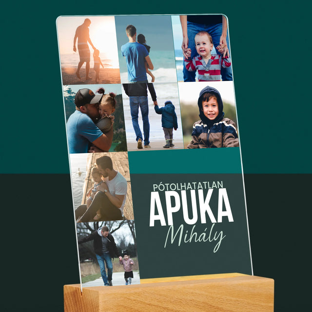 Fotókollázs: Pótolhatatlan Apuka - Akrilüvegre Nyomtatott Kép