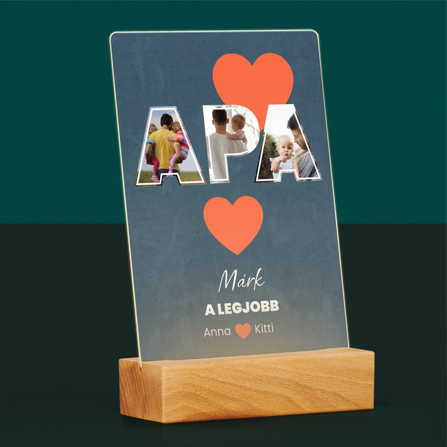 Fotókollázs: Apu A Legjobb - Akrilüvegre Nyomtatott Kép