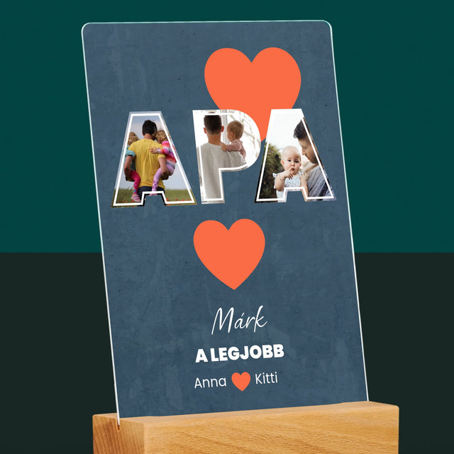 Fotókollázs: Apu A Legjobb - Akrilüvegre Nyomtatott Kép