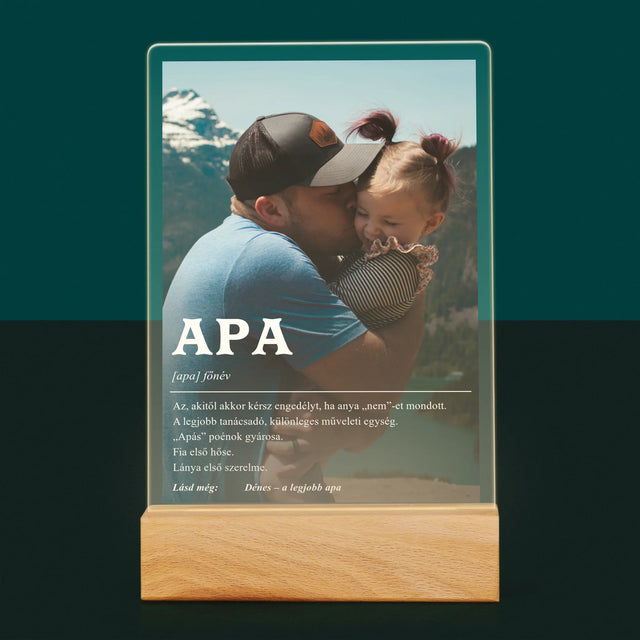 Fotó És Felirat: Apa Definíciója - Akrilüvegre Nyomtatott Kép