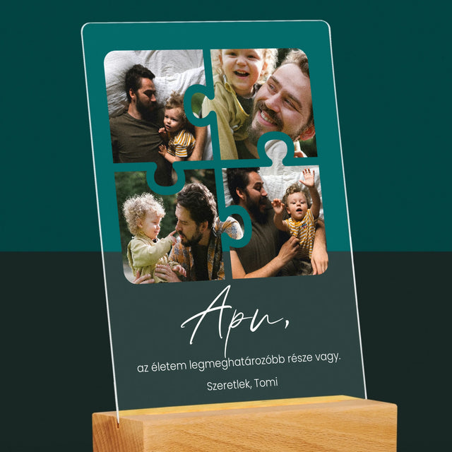 Fotókollázs: Apunak - Akrilüvegre Nyomtatott Kép