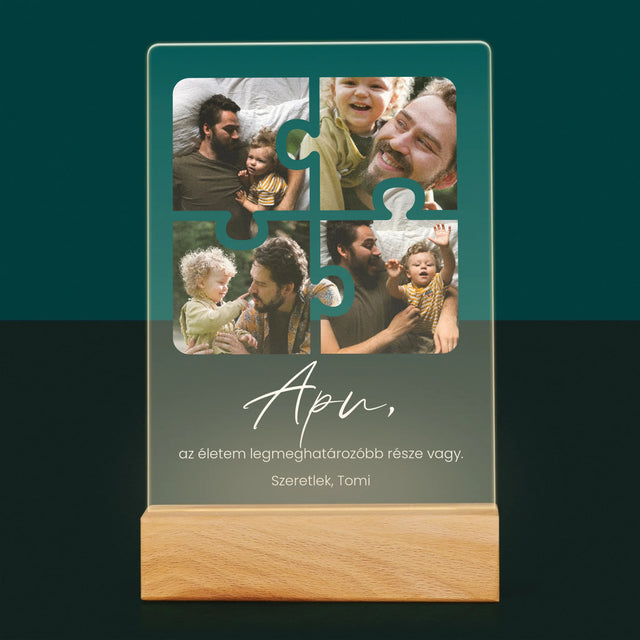 Fotókollázs: Apunak - Akrilüvegre Nyomtatott Kép