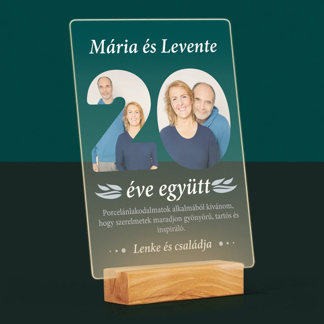Szó Fotókból: 20 Éve Együtt - Akrilüvegre Nyomtatott Kép