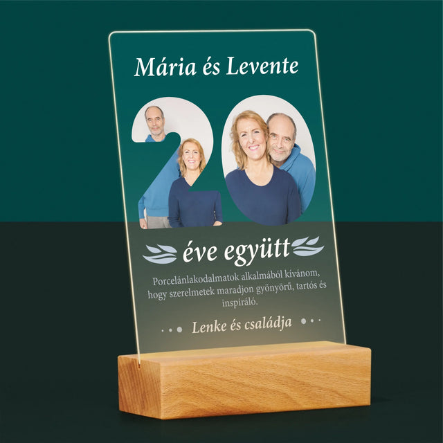 Szó Fotókból: 20 Éve Együtt - Akrilüvegre Nyomtatott Kép