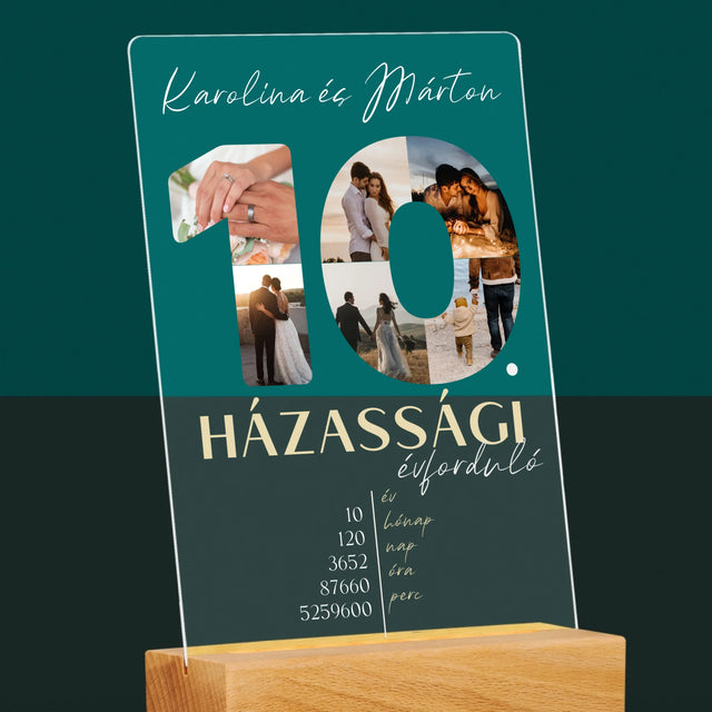 Szó Fotókból: 10. Házassági Évforduló - Akrilüvegre Nyomtatott Kép