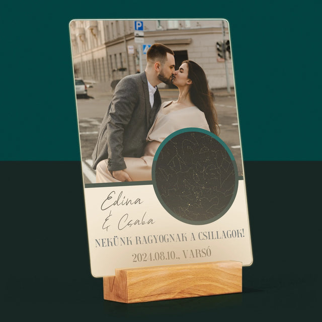 Csillagtérkép: Nekünk Ragyognak A Csillagok - Akrilüvegre Nyomtatott Kép