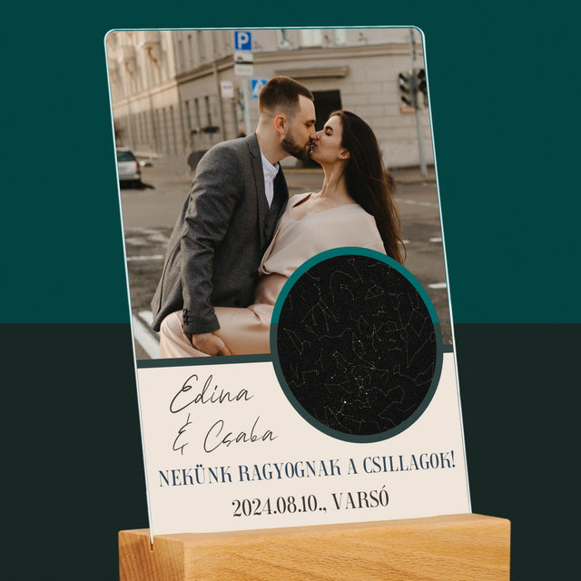 Csillagtérkép: Nekünk Ragyognak A Csillagok - Akrilüvegre Nyomtatott Kép