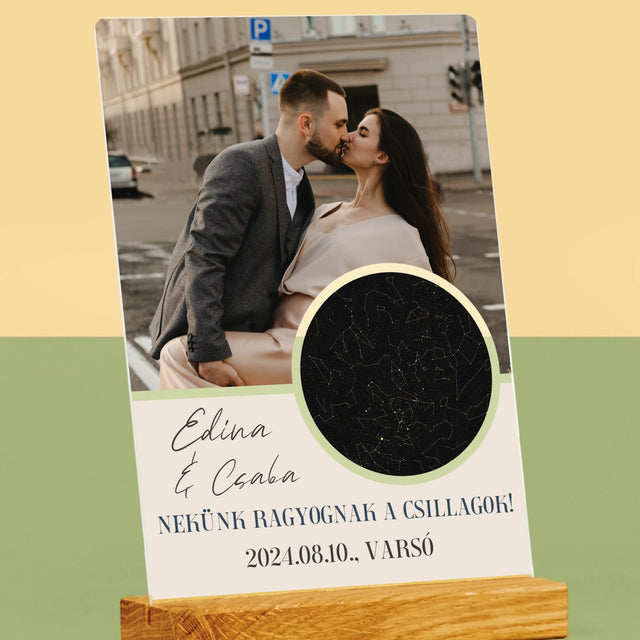 Csillagtérkép: Nekünk Ragyognak A Csillagok - Akrilüvegre Nyomtatott Kép