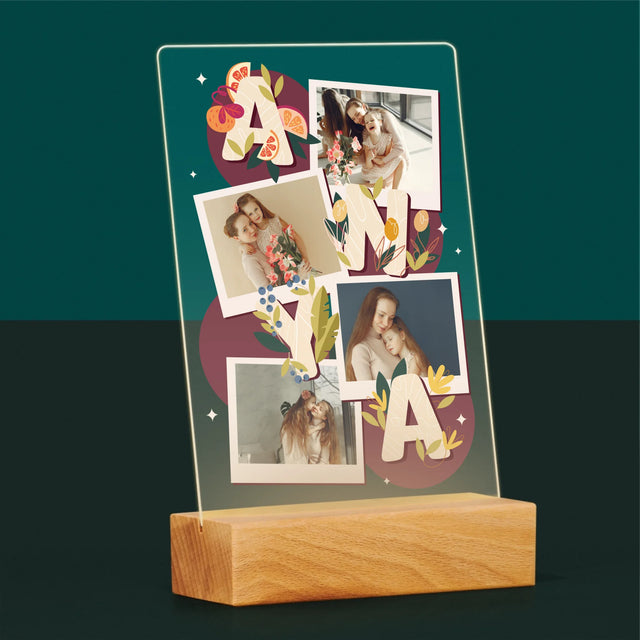 Fotókollázs: Anya Betűk - Akrilüvegre Nyomtatott Kép