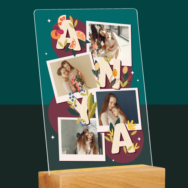 Fotókollázs: Anya Betűk - Akrilüvegre Nyomtatott Kép