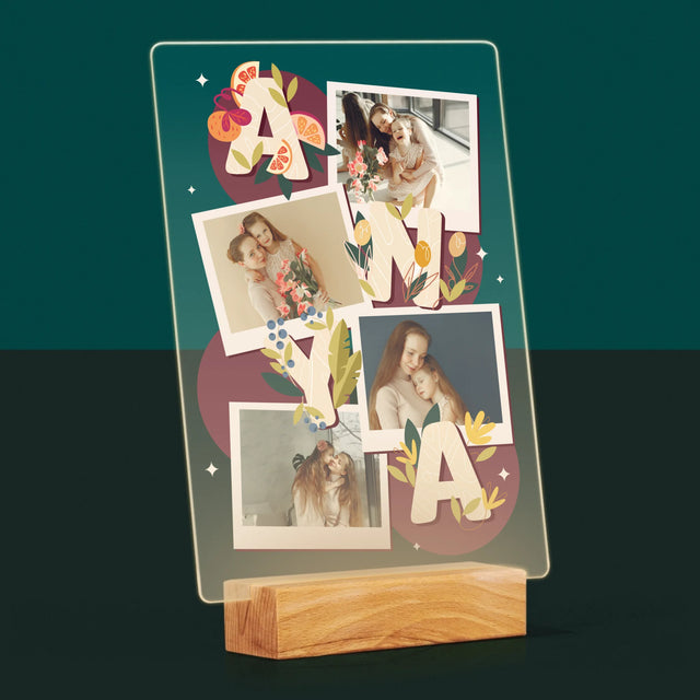 Fotókollázs: Anya Betűk - Akrilüvegre Nyomtatott Kép