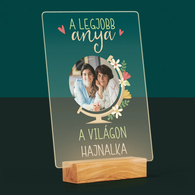 Fotó És Felirat: A Legjobb Anya Világ - Akrilüvegre Nyomtatott Kép