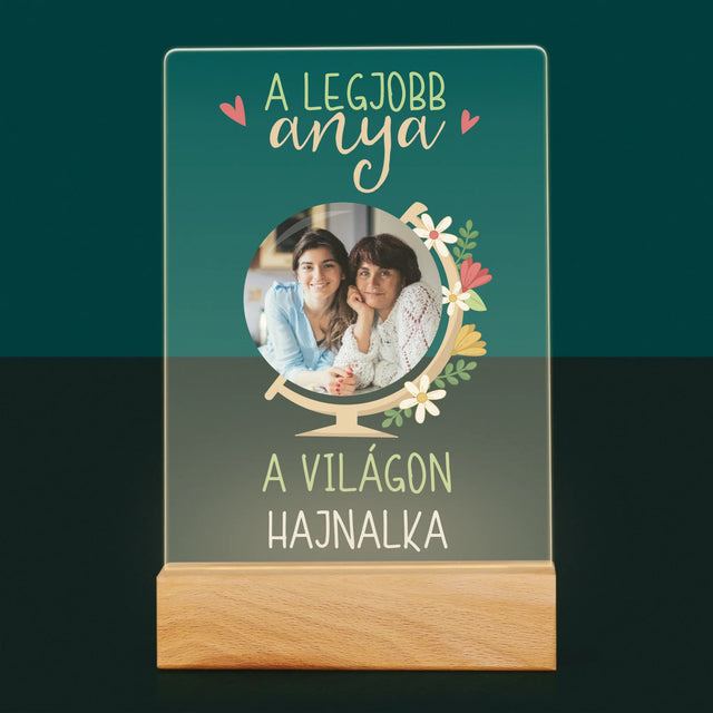 Fotó És Felirat: A Legjobb Anya Világ - Akrilüvegre Nyomtatott Kép