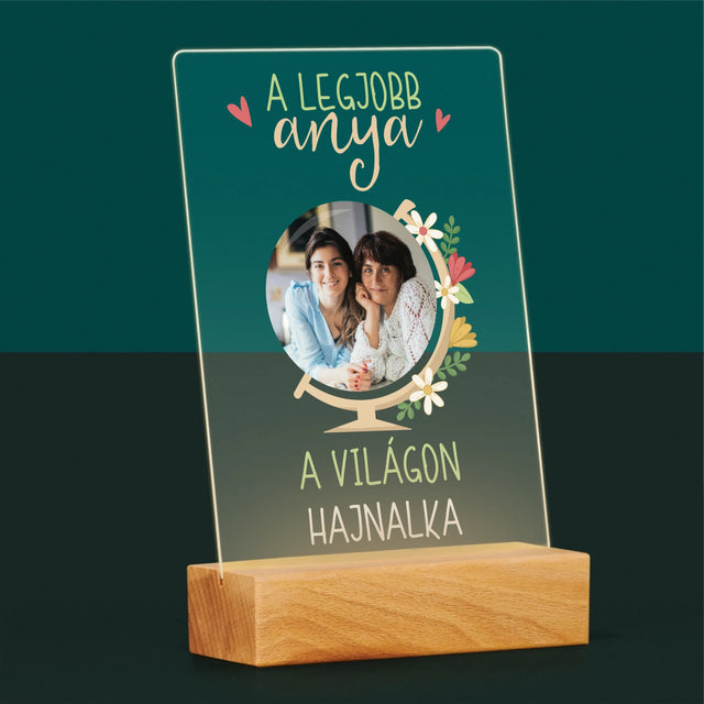 Fotó És Felirat: A Legjobb Anya Világ - Akrilüvegre Nyomtatott Kép