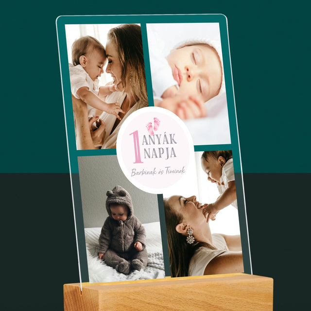 Fotókollázs: Első Anyák Napja - Akrilüvegre Nyomtatott Kép