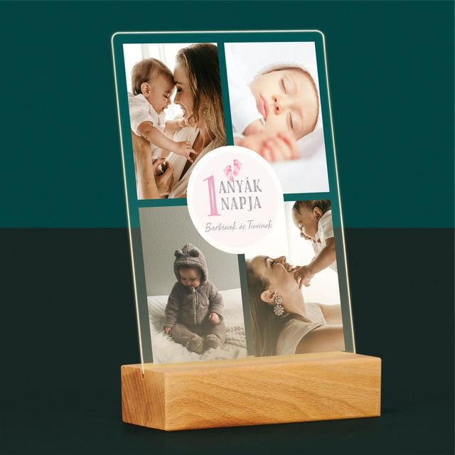 Fotókollázs: Első Anyák Napja - Akrilüvegre Nyomtatott Kép