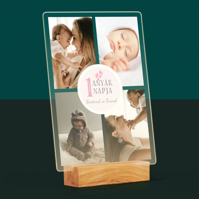 Fotókollázs: Első Anyák Napja - Akrilüvegre Nyomtatott Kép