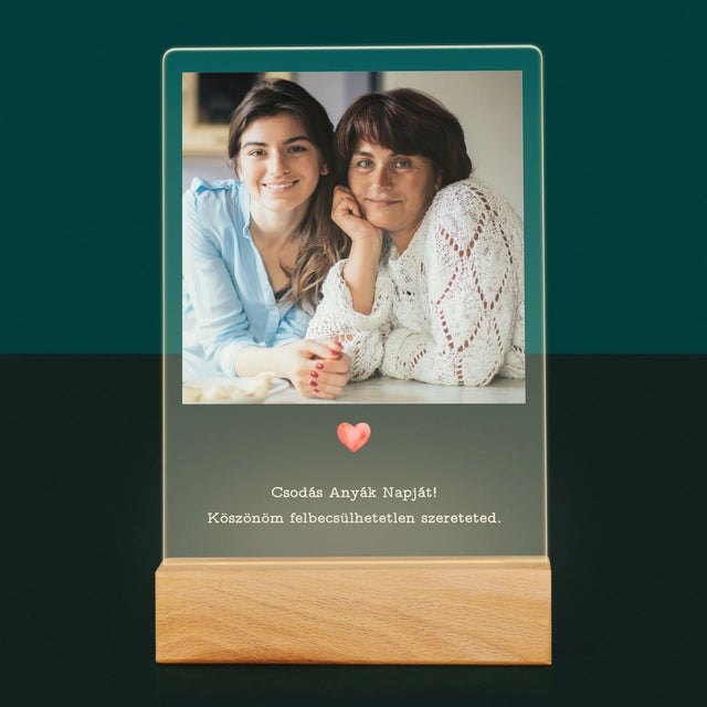 Fotó És Felirat: Üdvözlőlap Anyának - Akrilüvegre Nyomtatott Kép