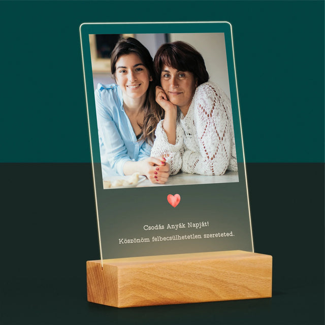Fotó És Felirat: Üdvözlőlap Anyának - Akrilüvegre Nyomtatott Kép