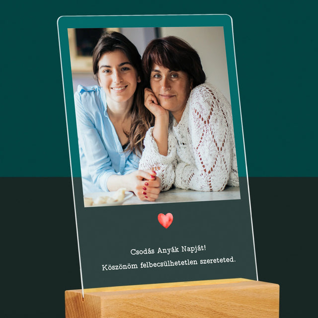 Fotó És Felirat: Üdvözlőlap Anyának - Akrilüvegre Nyomtatott Kép