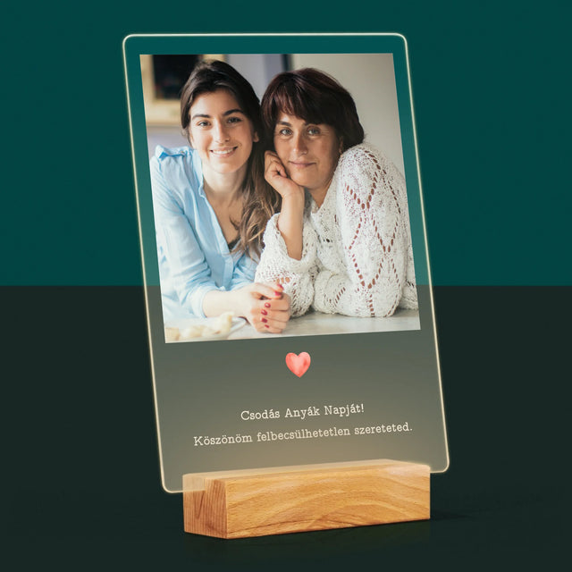 Fotó És Felirat: Üdvözlőlap Anyának - Akrilüvegre Nyomtatott Kép