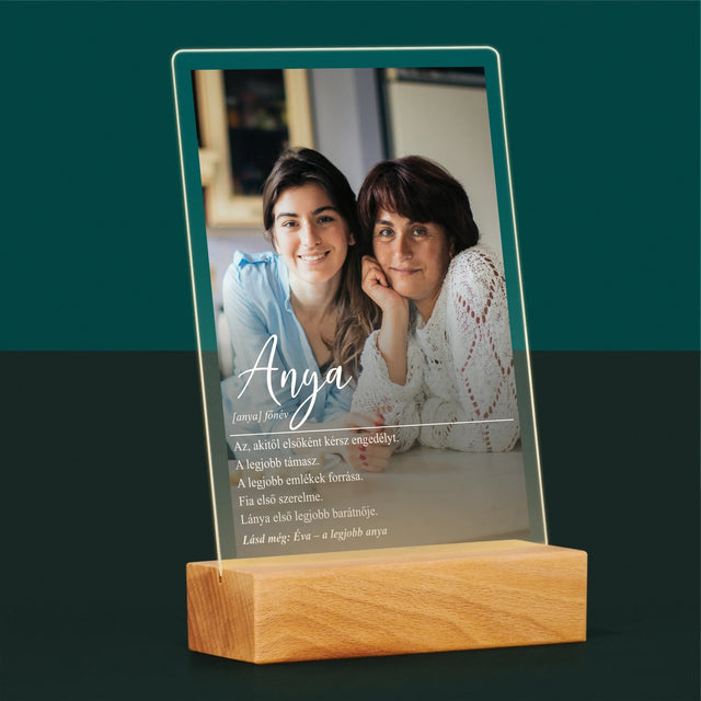 Fotó És Felirat: Anya, Fogalom - Akrilüvegre Nyomtatott Kép