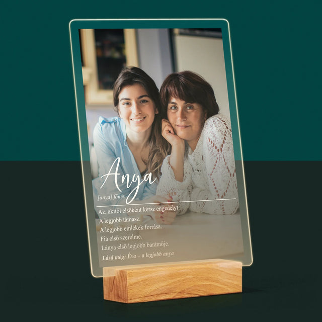 Fotó És Felirat: Anya, Fogalom - Akrilüvegre Nyomtatott Kép