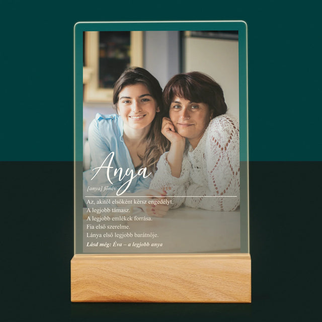 Fotó És Felirat: Anya, Fogalom - Akrilüvegre Nyomtatott Kép